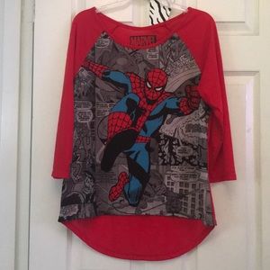 Spider-Man 3/4 sleeve shirt .